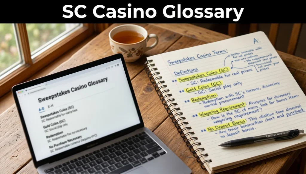 Sweepstakes casino glossary and terminology reference